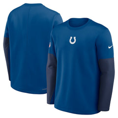 Nike Indianapolis Colts Sideline Coach Therma-FIT Long Sleeve T-Shirt Royal