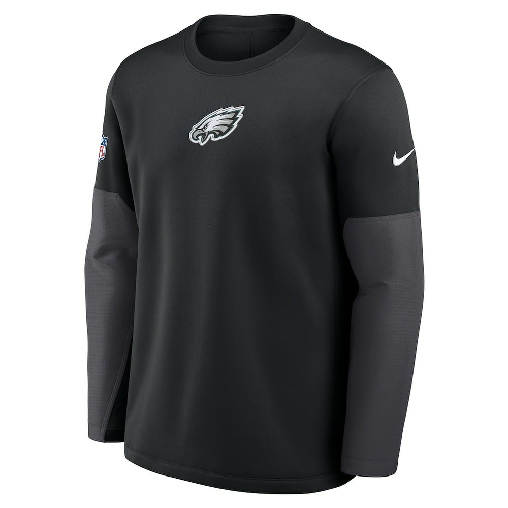 Nike Philadelphia Eagles Sideline Coach Therma-FIT Long Sleeve T-Shirt Black