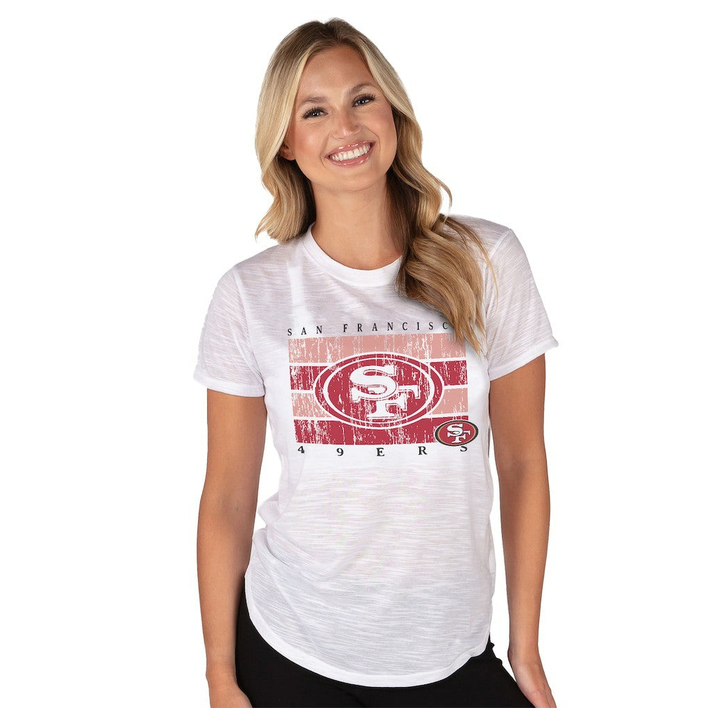 San Francisco 49ers Concepts Sport Women's Infuse Lightweight Slub Knit Top White