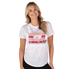 Tampa Bay Buccaneers Concepts Sport Women's Infuse Lightweight Slub Knit Top White