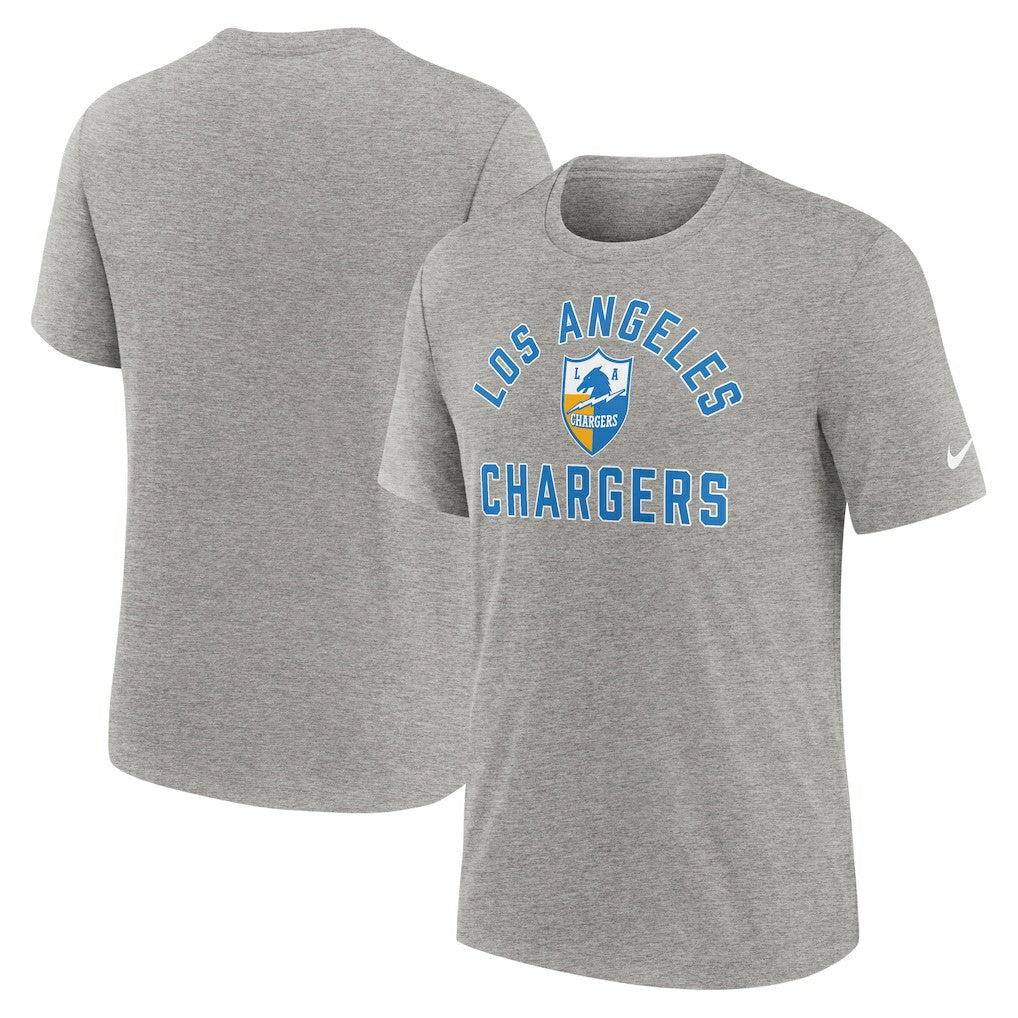 Nike Los Angeles Chargers Favorable Timeline Tri-Blend T-Shirt Heather Gray