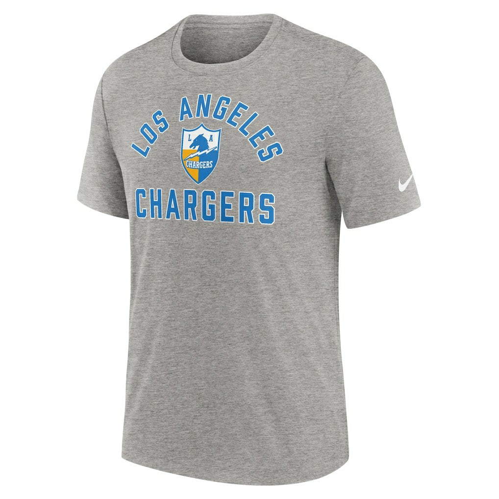 Nike Los Angeles Chargers Favorable Timeline Tri-Blend T-Shirt Heather Gray