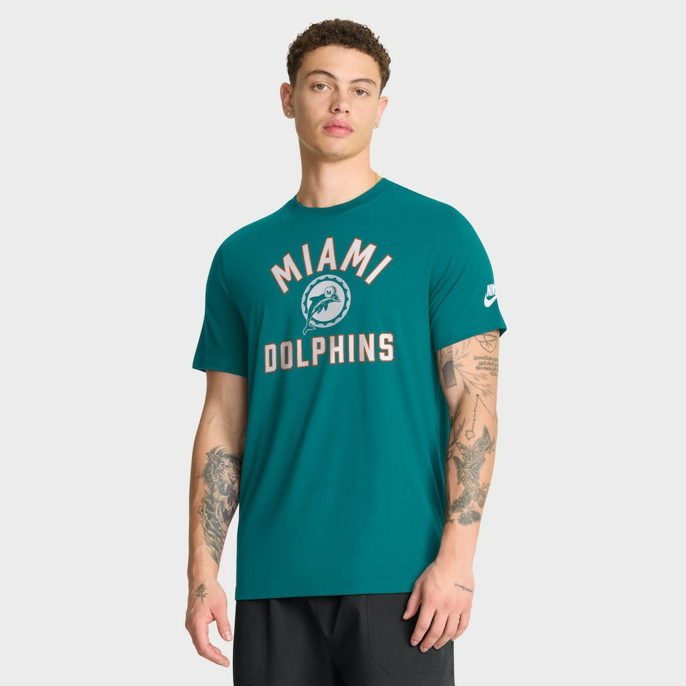 Nike Miami Dolphins Favorable Timeline Tri-Blend T-Shirt Aqua