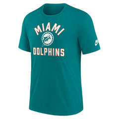 Nike Miami Dolphins Favorable Timeline Tri-Blend T-Shirt Aqua