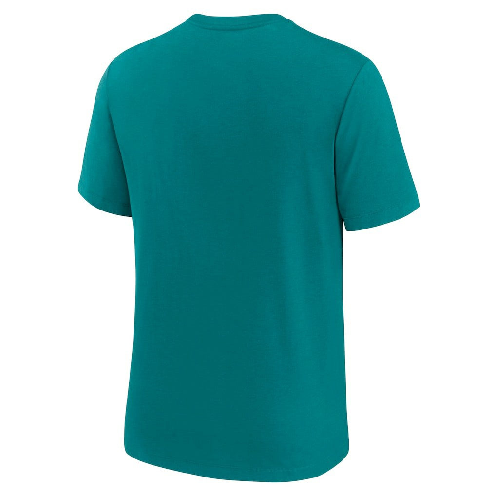 Nike Miami Dolphins Favorable Timeline Tri-Blend T-Shirt Aqua