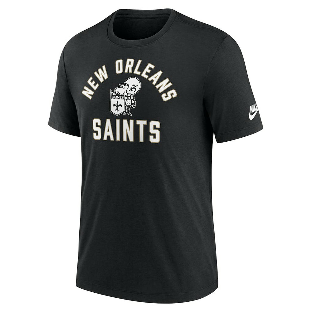 Nike New Orleans Saints Favorable Timeline Tri-Blend T-Shirt Black