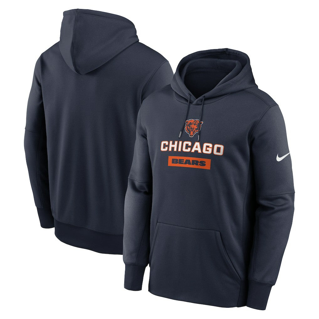 Nike Chicago Bears Toss Sweep Performance Pullover Hoodie Navy