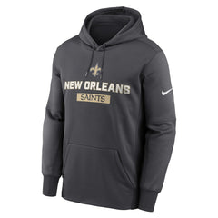 Nike New Orleans Saints Toss Sweep Performance Pullover Hoodie Anthracite
