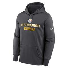 Nike Pittsburgh Steelers Toss Sweep Performance Pullover Hoodie Anthracite
