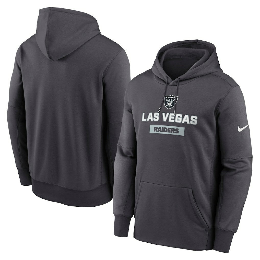 Nike Las Vegas Raiders Toss Sweep Performance Pullover Hoodie Anthracite