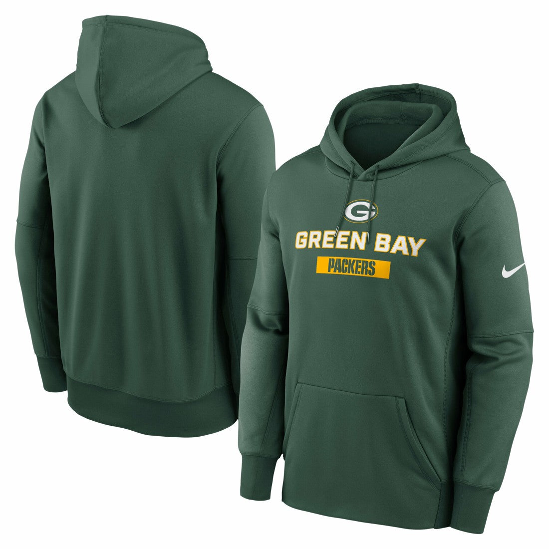 Nike Green Bay Packers Toss Sweep Performance Pullover Hoodie Green