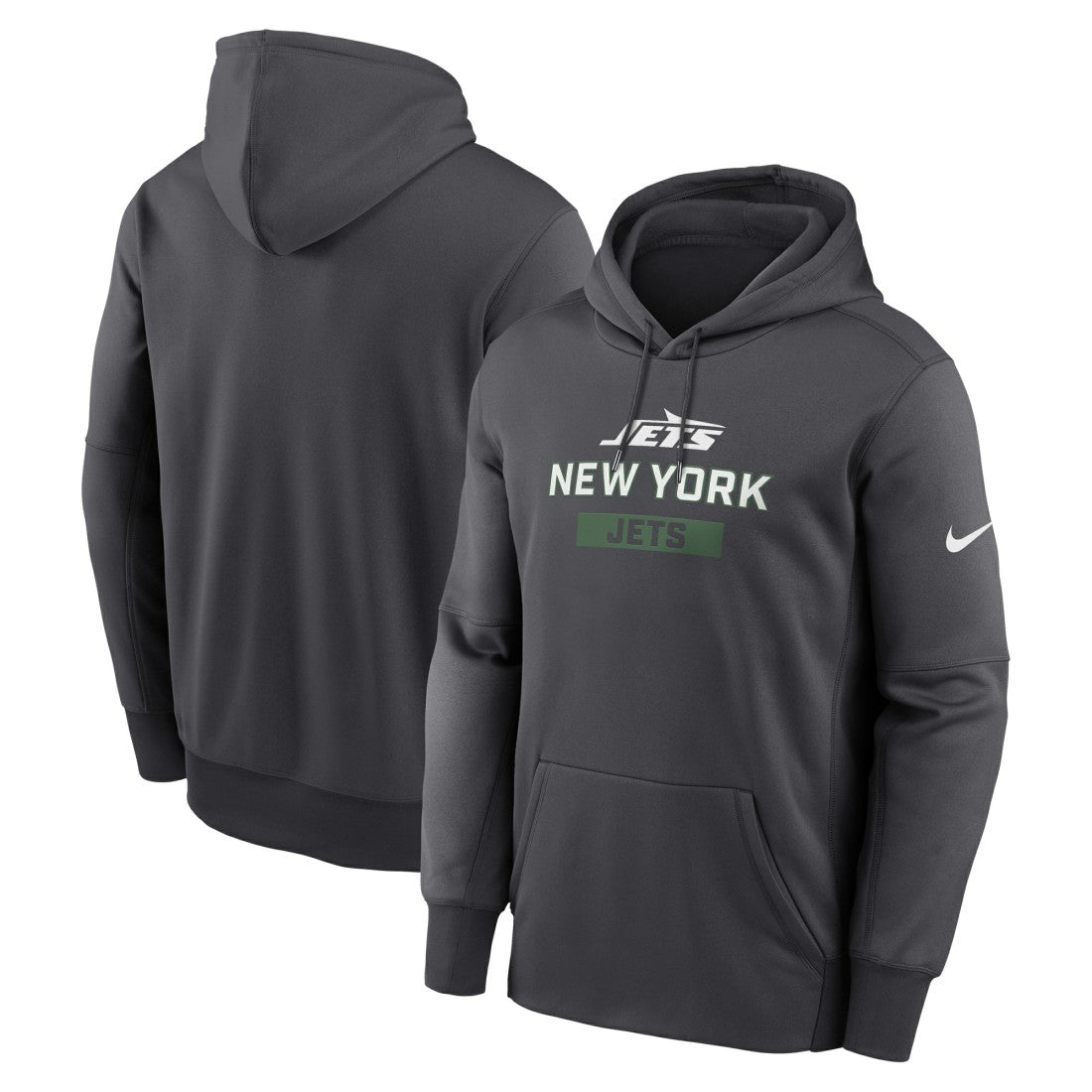 Nike New York Jets Toss Sweep Performance Pullover Hoodie Anthracite
