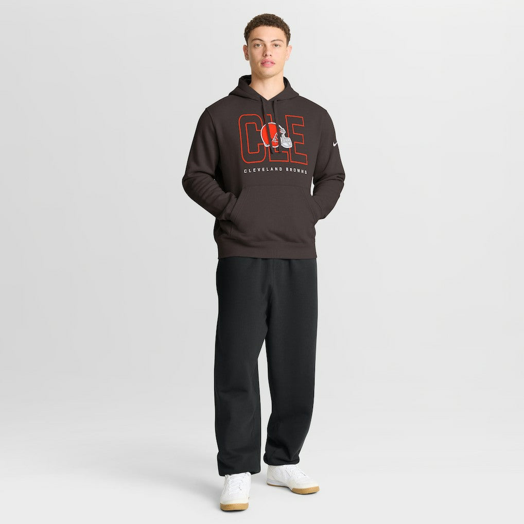 Nike Cleveland Browns Busted Play Club Fleece Pullover Hoodie Brown