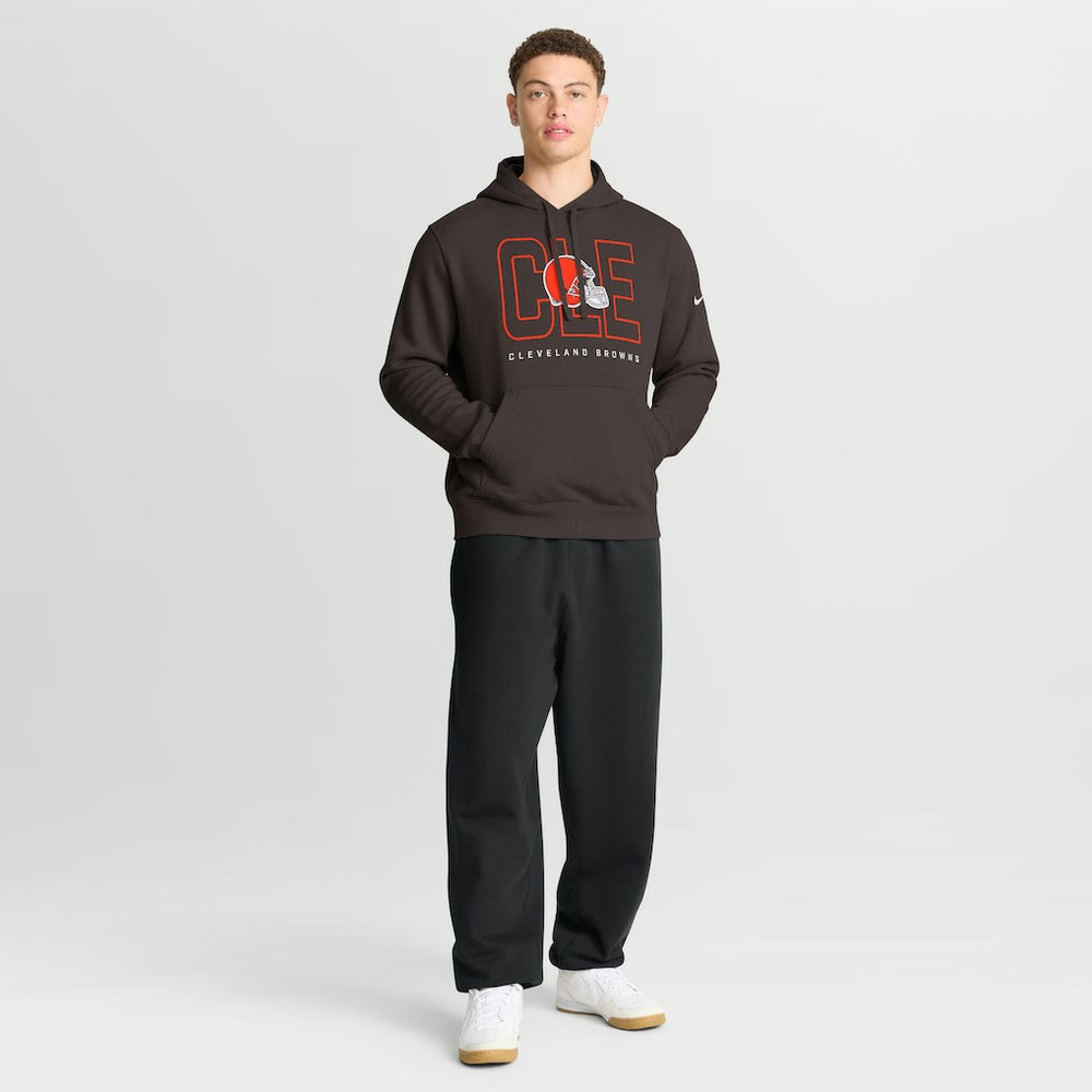 Nike Cleveland Browns Busted Play Club Fleece Pullover Hoodie Brown