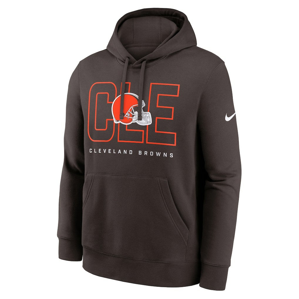 Nike Cleveland Browns Busted Play Club Fleece Pullover Hoodie Brown