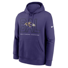 Nike Baltimore Ravens Busted Play Club Fleece Pullover Hoodie Purple