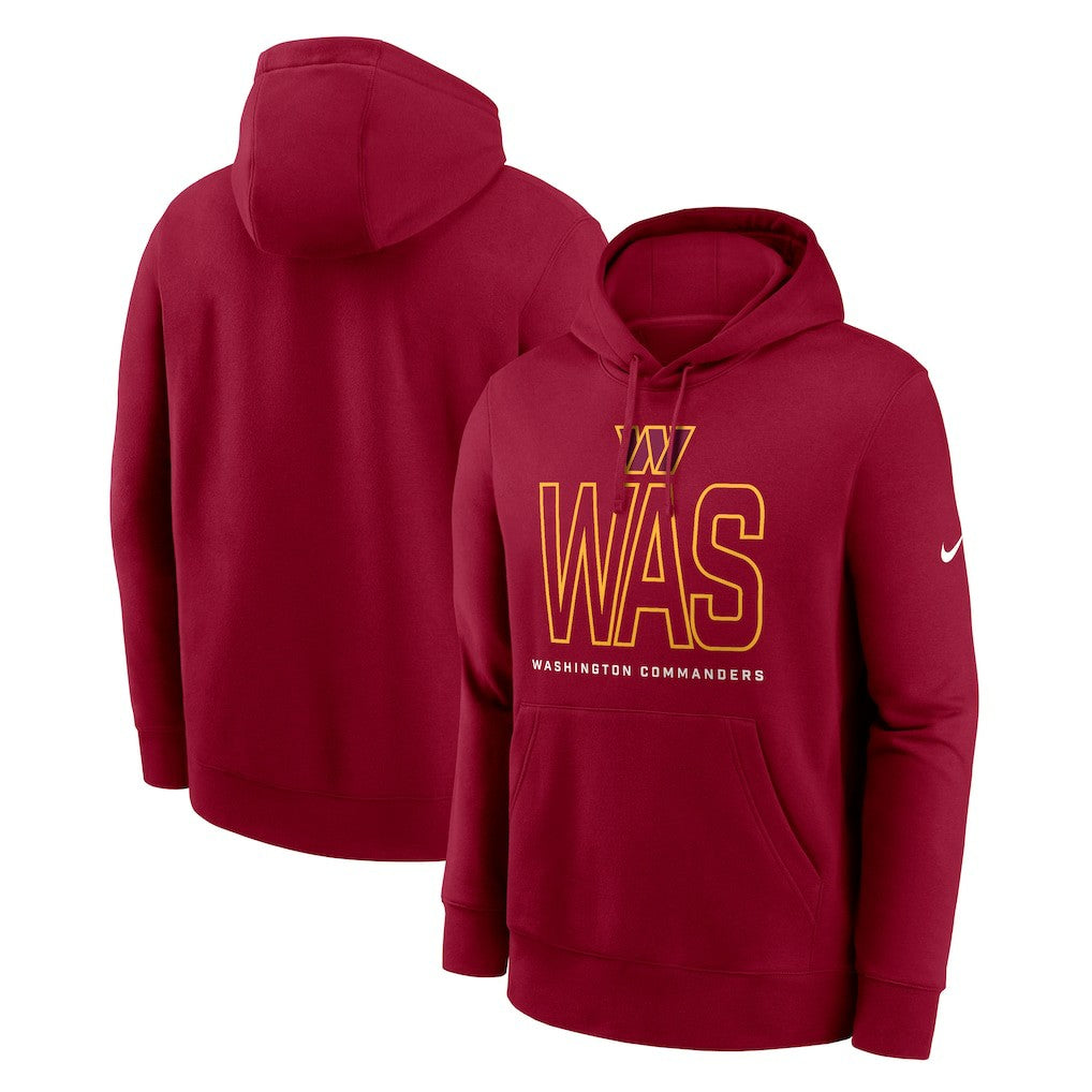 Nike Washington Commanders Busted Play Club Fleece Pullover Hoodie Burgundy