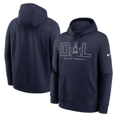 Nike Dallas Cowboys Busted Play Club Fleece Pullover Hoodie Navy