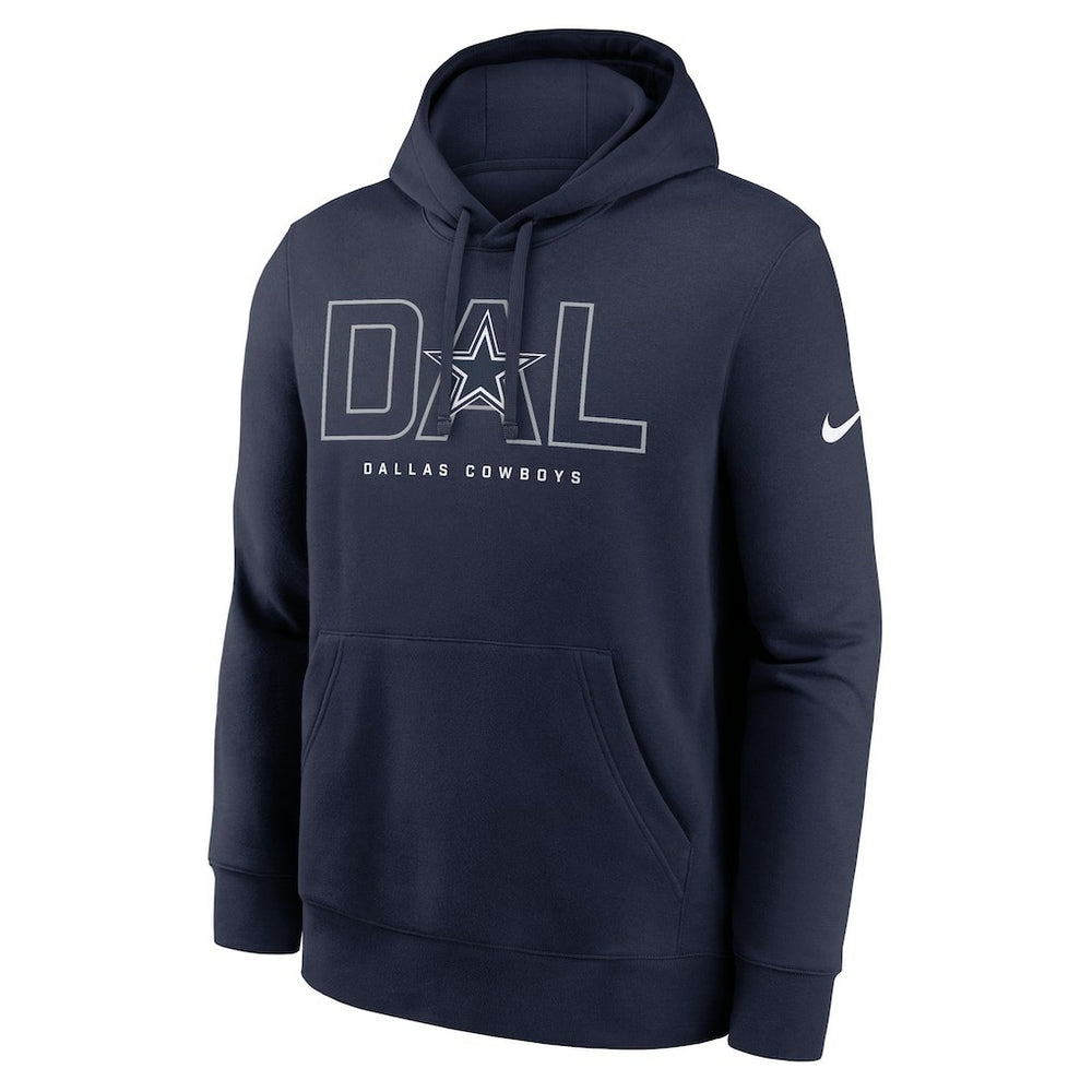 Nike Dallas Cowboys Busted Play Club Fleece Pullover Hoodie Navy