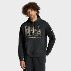 Nike New Orleans Saints Busted Play Club Fleece Pullover Hoodie Black