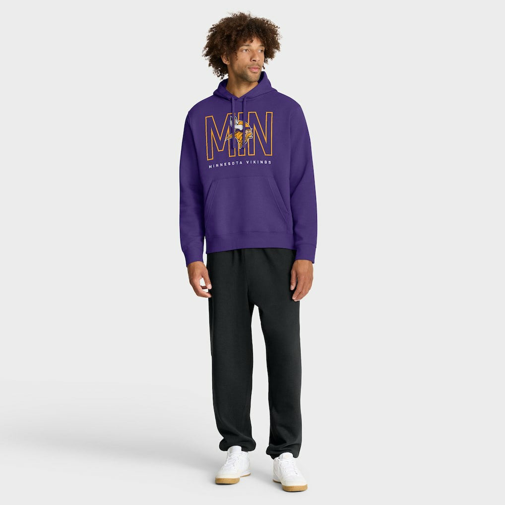 Nike Minnesota Vikings Busted Play Club Fleece Pullover Hoodie Purple