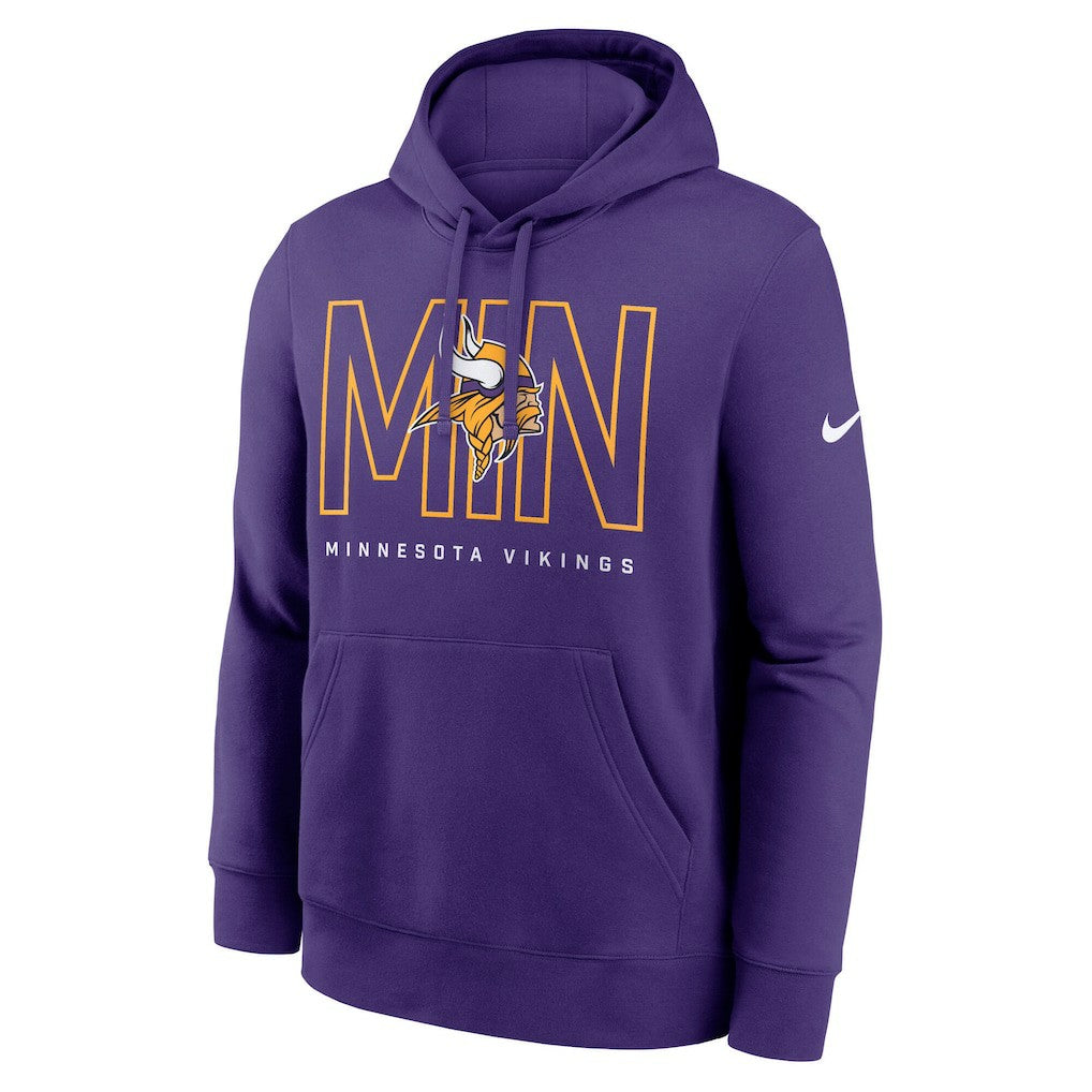 Nike Minnesota Vikings Busted Play Club Fleece Pullover Hoodie Purple