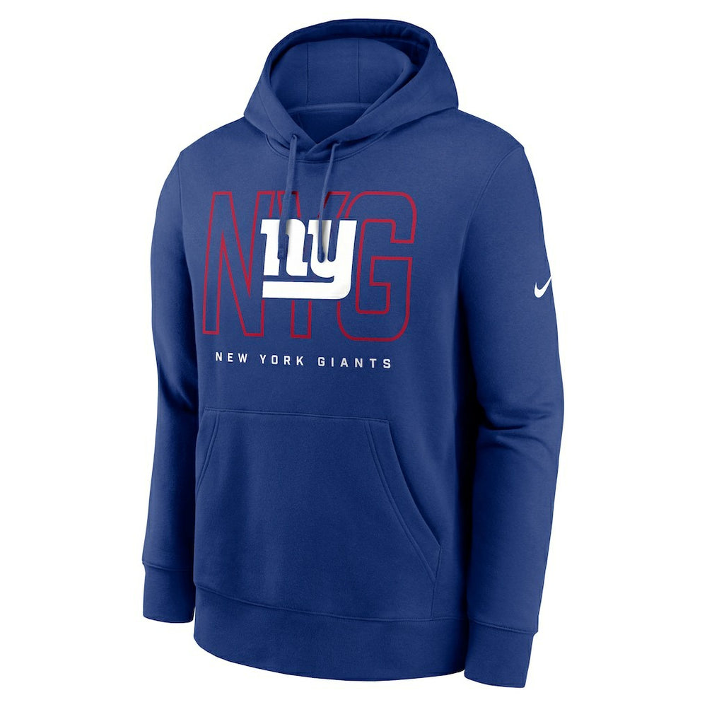 Nike New York Giants Busted Play Club Fleece Pullover Hoodie Royal