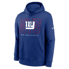 Nike New York Giants Busted Play Club Fleece Pullover Hoodie Royal