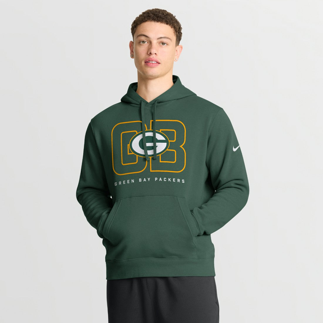 Nike Green Bay Packers Busted Play Club Fleece Pullover Hoodie Green