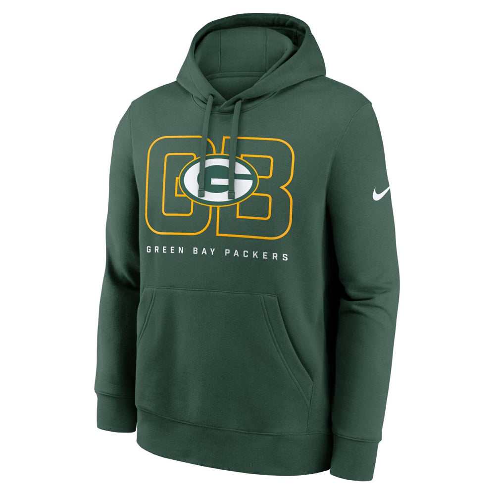 Nike Green Bay Packers Busted Play Club Fleece Pullover Hoodie Green