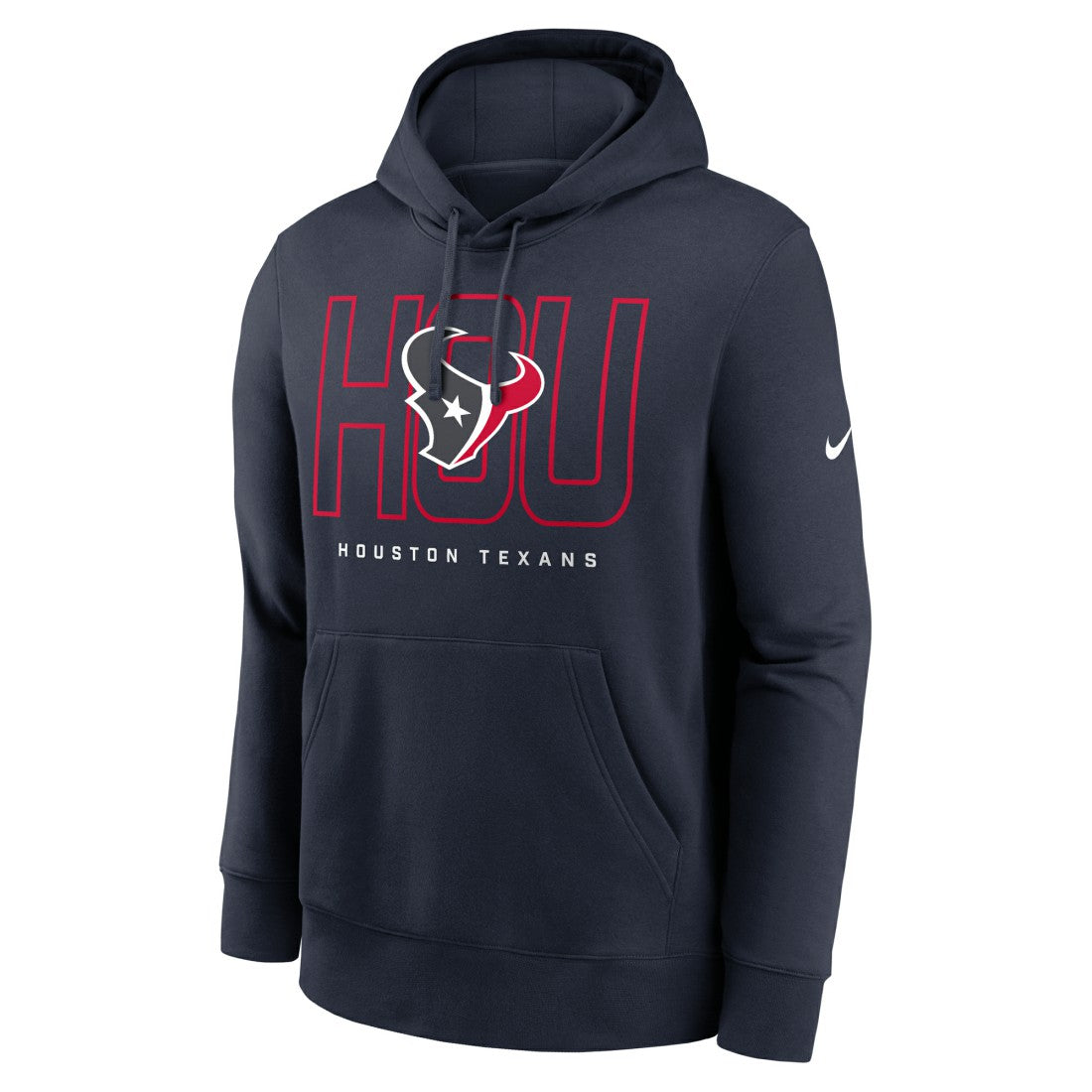 Nike Houston Texans Busted Play Club Fleece Pullover Hoodie Navy