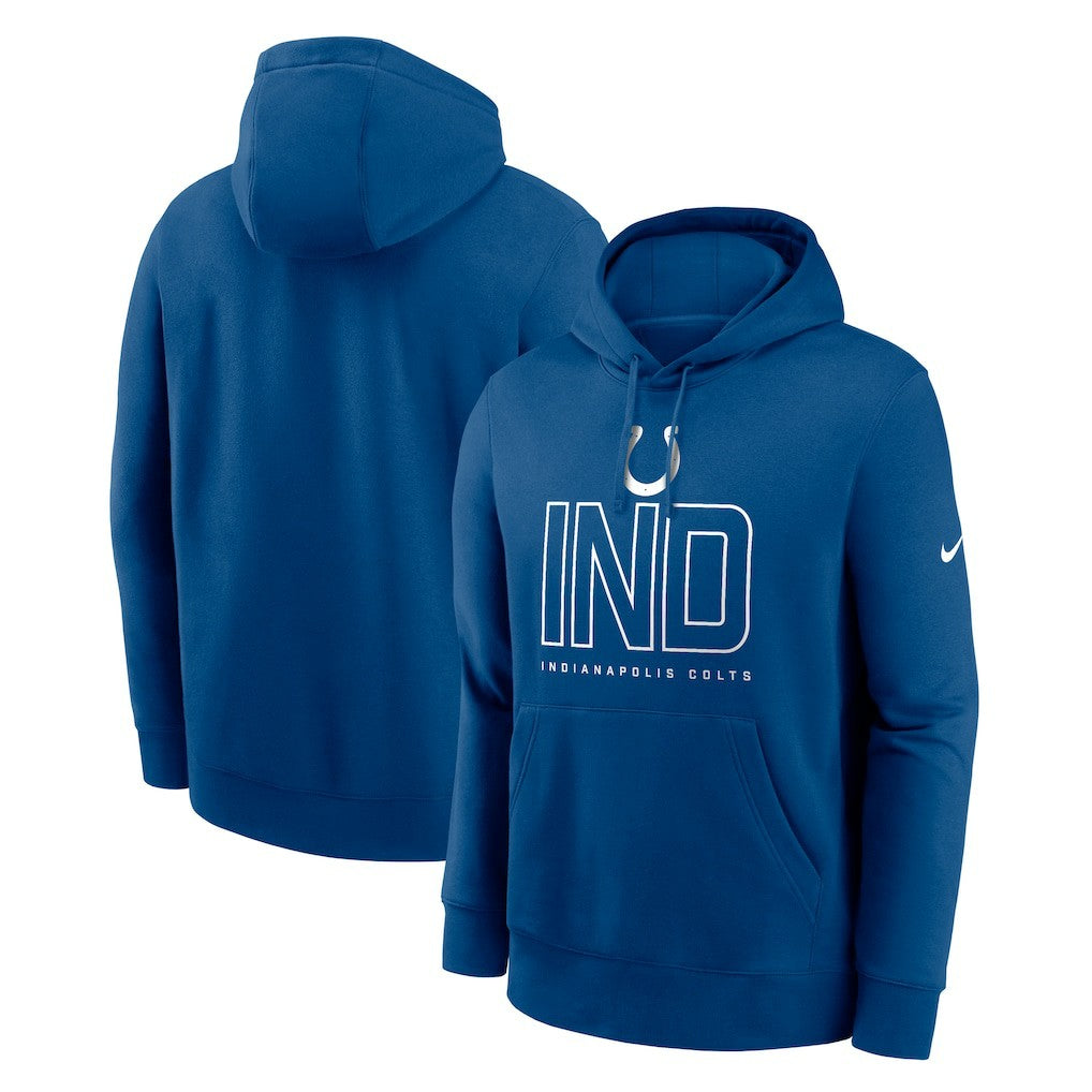 Nike Indianapolis Colts Busted Play Club Fleece Pullover Hoodie Royal