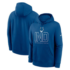 Nike Indianapolis Colts Busted Play Club Fleece Pullover Hoodie Royal