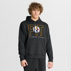 Nike Pittsburgh Steelers Busted Play Club Fleece Pullover Hoodie Black
