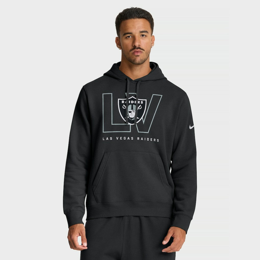 Nike Las Vegas Raiders Busted Play Club Fleece Pullover Hoodie Black
