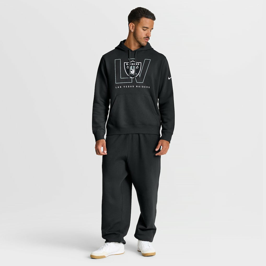Nike Las Vegas Raiders Busted Play Club Fleece Pullover Hoodie Black