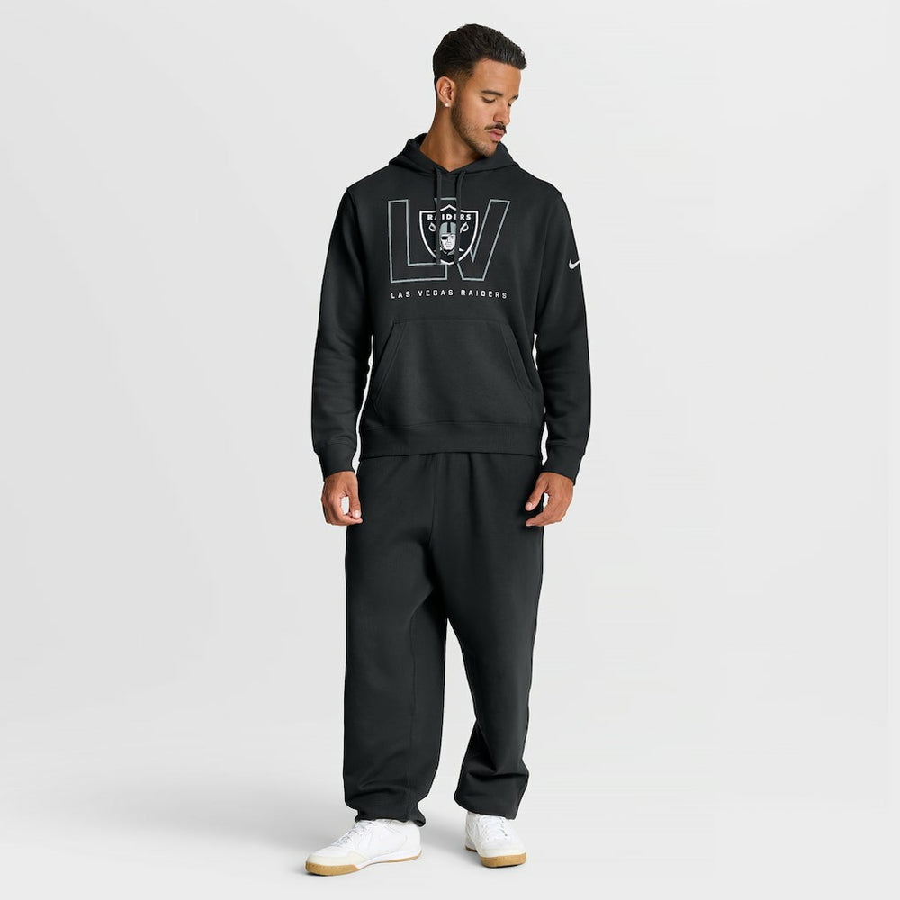 Nike Las Vegas Raiders Busted Play Club Fleece Pullover Hoodie Black