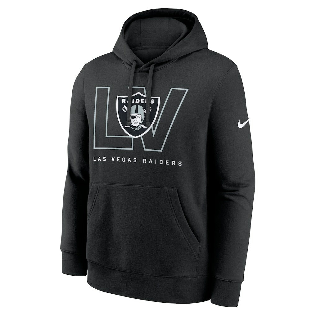 Nike Las Vegas Raiders Busted Play Club Fleece Pullover Hoodie Black