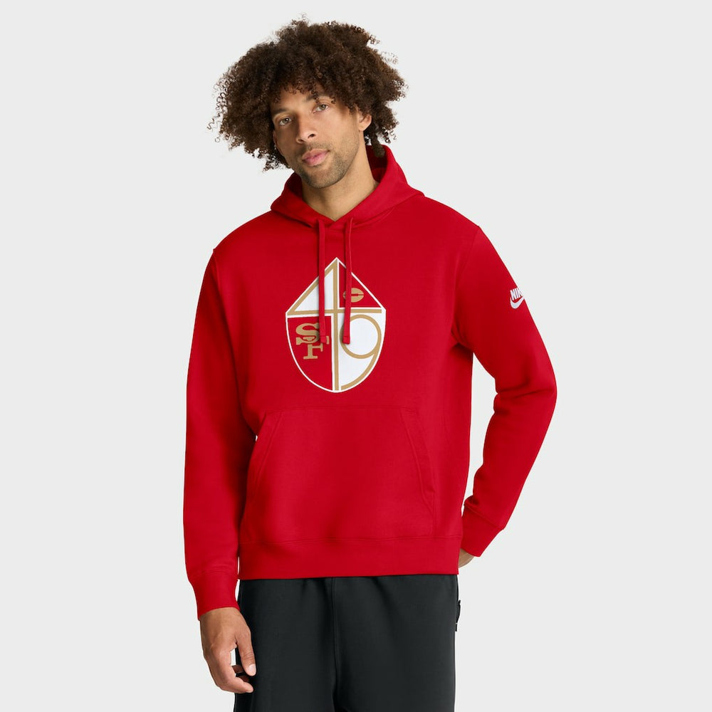 Nike San Francisco 49ers Club Fleece Pullover Hoodie Scarlet