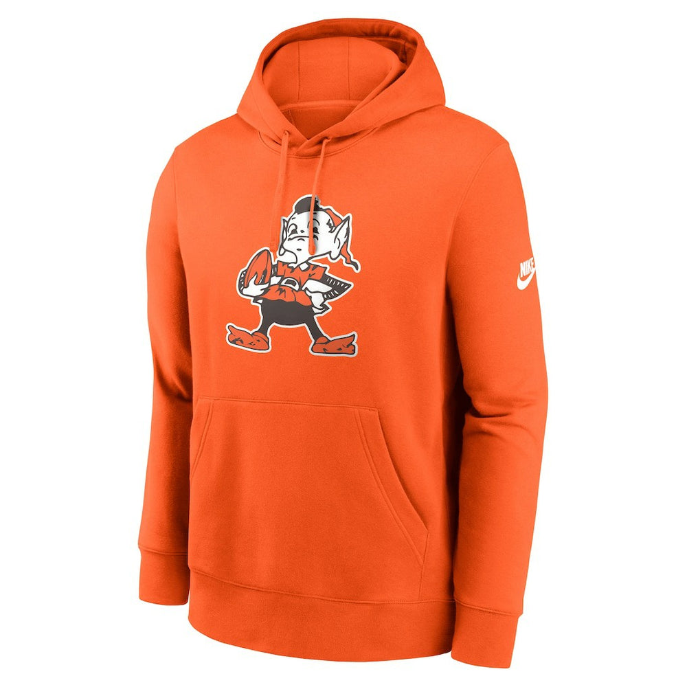Nike Cleveland Browns Club Fleece Pullover Hoodie Orange