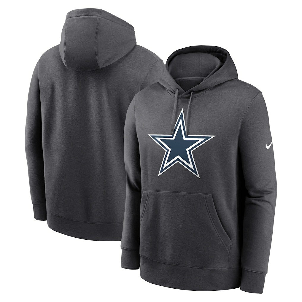 Nike Dallas Cowboys Club Fleece Pullover Hoodie Anthracite