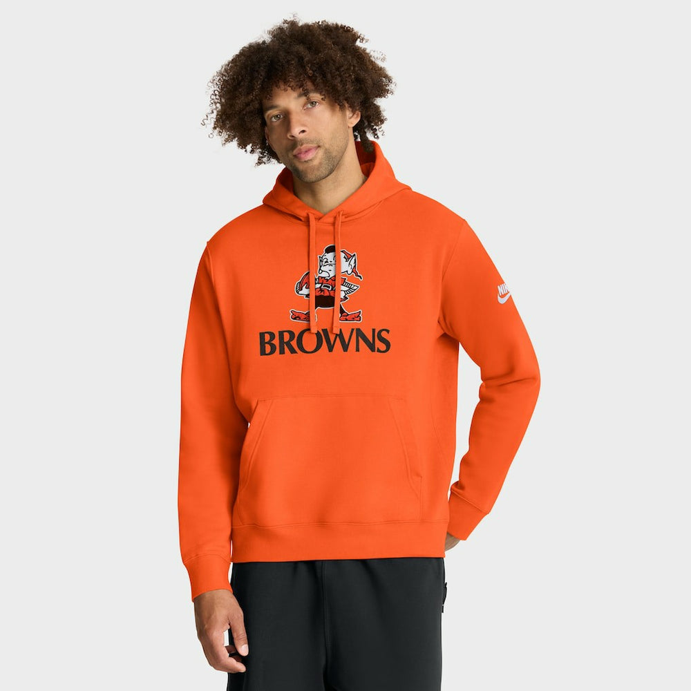 Nike Cleveland Browns Best Season Rewind Club Pullover Hoodie Orange