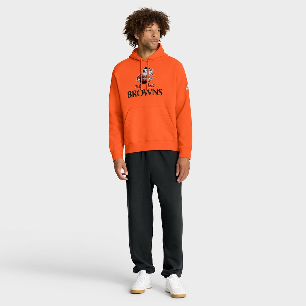 Nike Cleveland Browns Best Season Rewind Club Pullover Hoodie Orange