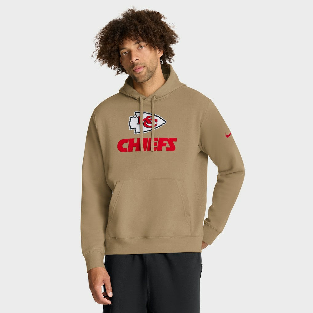 Nike Kansas City Chiefs Best Season Rewind Club Pullover Hoodie Tan