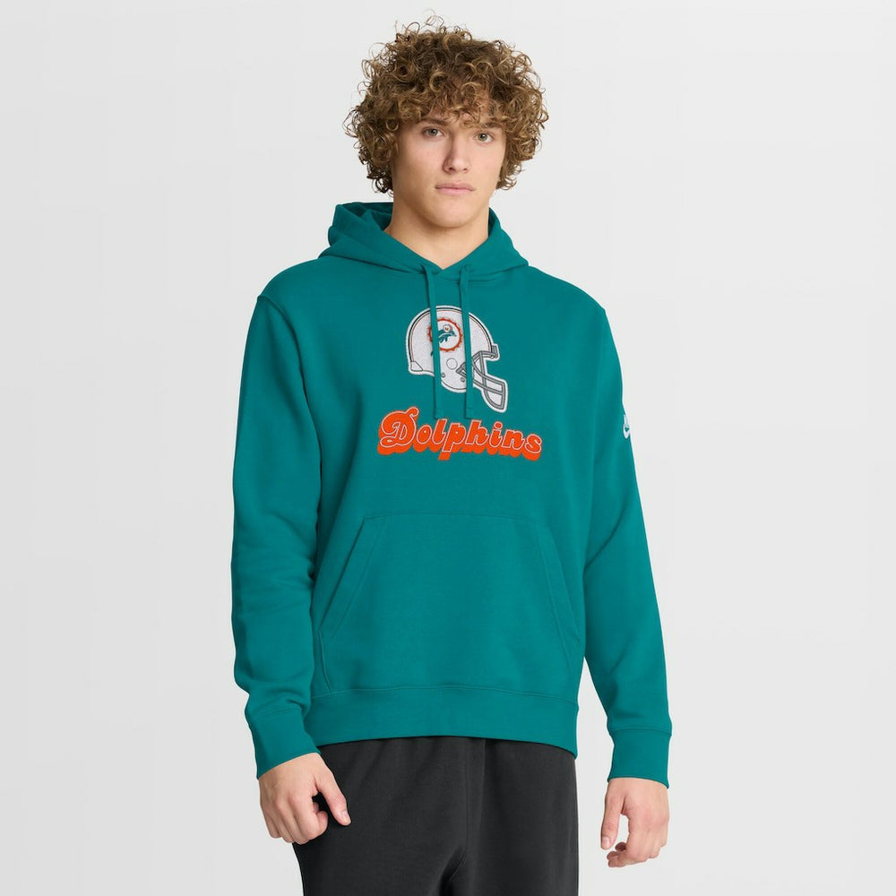 Nike Miami Dolphins Best Season Rewind Club Pullover Hoodie Aqua