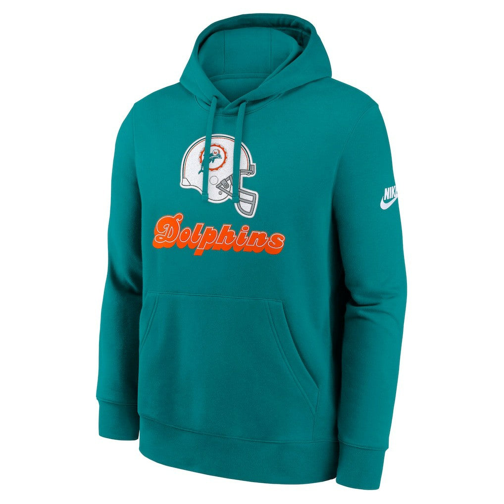 Nike Miami Dolphins Best Season Rewind Club Pullover Hoodie Aqua