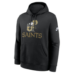 Nike New Orleans Saints Best Season Rewind Club Pullover Hoodie Black