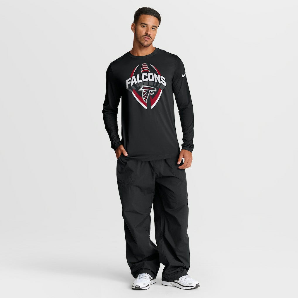 Nike Atlanta Falcons Primetime Legend Icon Performance Long Sleeve T-Shirt Black