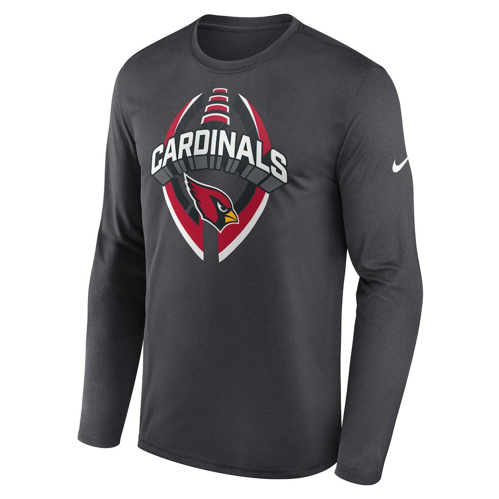 Nike Arizona Cardinals Primetime Legend Icon Performance Long Sleeve T-Shirt Anthracite