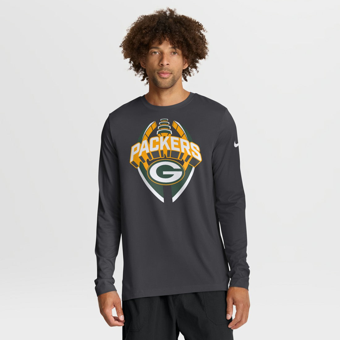 Nike Green Bay Packers Primetime Legend Icon Performance Long Sleeve T-Shirt Anthracite